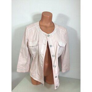 Betty Barclay Pink Denim Jacket Womens 10